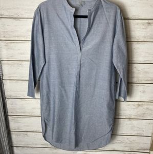 COS Tunic Dress Chambray Roll sleeve 3 button XS